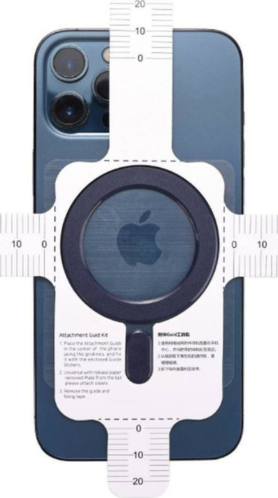 Unazë magnetike telefoni 4kom.pl Magmat MagSafe, universale, ngjitëse, e zezë