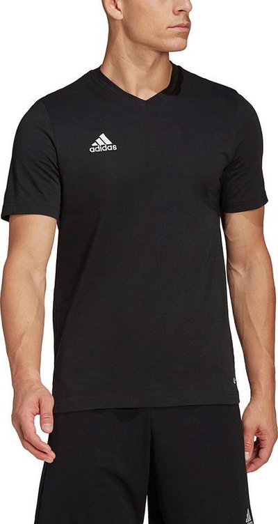 Bluzë adidas Entrada 22 Tee M HC0448, pambuk, për burra, e zezë