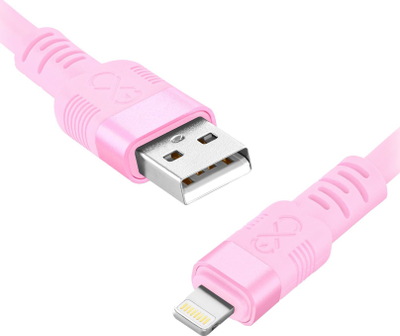 Kabllo USB Orno eXc WHIPPY Pro, USB A në Lightning, 0.9 m, rozë