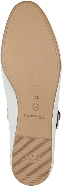 Këpucë balerina për femra Tamaris 1-22122-42-123, të bardha