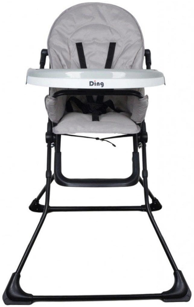 Детска хранителна столица Ding Baby Nemo High Chair, преклоплива, со тацна, сива