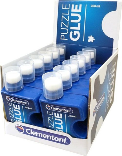 Ngjitës për puzzle Clementoni Liquid Glue, 200ml, aplikim me sfungjer, transparent