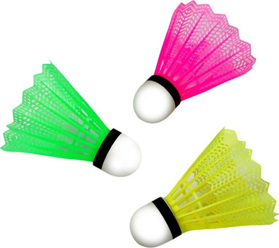 Shuttlecock badminton Leantoys, set me 3 toptha, ngjyra t’përzime