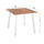 Tavolinë alumini me polywood 80×80×72 cm (HM5563.01), bardhë