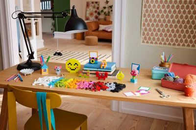 Set ndërtimi kreativ Happy Box, tulla shumëngjyrëshe