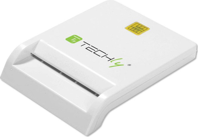 Lexues i kartave smart Techly Compact USB 2.0, i bardhë