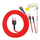 Kabllo USB Baseus USB A në Lightning, 0.5 m, 2.4A, e kuqe