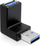 Përshtatës USB DeLOCK 3.0 M/F, kënd 270°, i zi