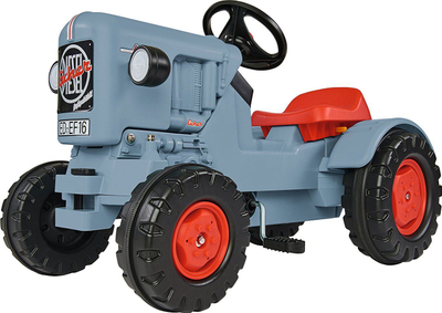 Traktor me pedale për kalamaj BIG Eicher Diesel ED 16, sedilje që rregullohet, deri 50 kg, gri