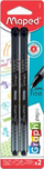 Set fineliner MAPED Graph Peps Deco Black, 0.4 mm, i zi, 2 copë
