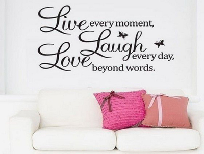Dekorim muri GM Live Laugh Love 