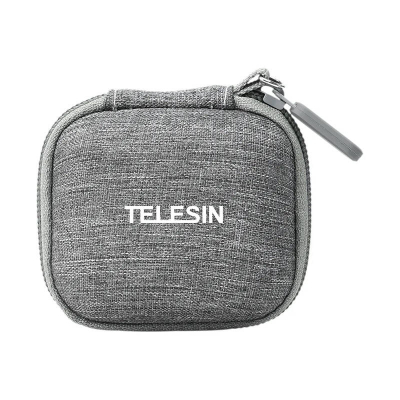 Çantë mbrojtëse TELESIN për Insta360 GO3, etui kompakt, me rrip dore, gri