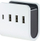 Karikues muri REV 3x USB A 1x USB C, i bardhë gri