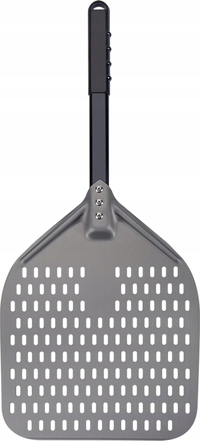 Paletë pice Kettler Cozze Stainless Steel Pizza Paddle, madhësi mesatare për furrë 13", gri e zezë