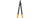 Gërshërë Fiskars L 74, M, zezë/ portokalli