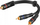 Kabëll audio Goobay 50375, RCA 1 në 2, 0.2 m, i zi