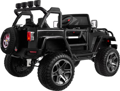 Makina elektrike Ramiz Monster 4x4, dy vende, me telekomandë për prindërit, e zezë