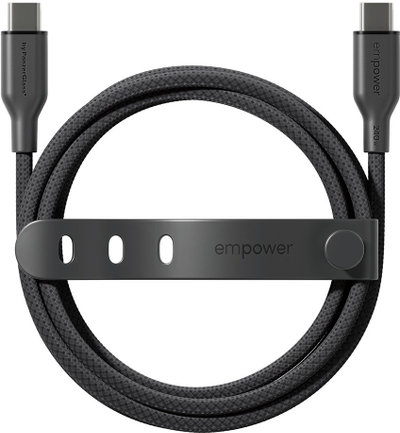 Kabllo USB C në USB C PanzerGlass Empower by Racing, 240W, 1.2m, e zezë
