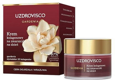 Krem fytyre Dermika Uzdrovisco Gardenia Collagen, kundra rrudhave, për ditë, 50 ml