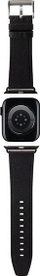 Rrip dore Karl Lagerfeld KLAWMSAKLHPK për Apple Watch 38/40/41mm, lëkurë Saffiano, i zi