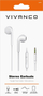 Kufje in ear Vivanco WEVVSS10_W, me kabllo, 1.2m, të bardha