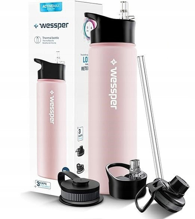 Termus Wessper Steeline Thermal Bottle, 0.7L, çelik inox, rozë