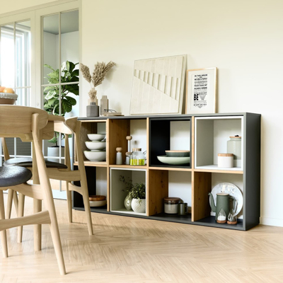 Ndarje rafti MALAX Anthracite Insert, panel i laminuar 16mm, për rafte modulare, anthracite
