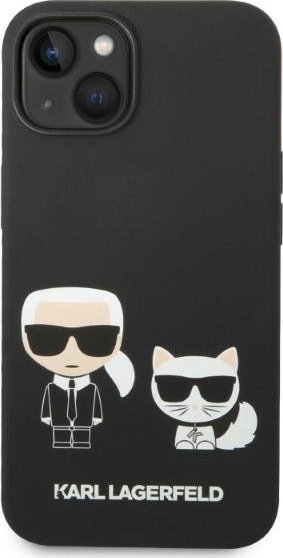 Kapak telefoni Karl Lagerfeld Silicone MagSafe për iPhone 14 Plus, silikon, me magnet MagSafe, i zi