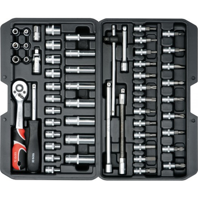 Set mjetesh pune YATO 1/4", 56 mjete (YT-14501)
