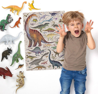 Puzzle Czuczu Puzzlove Dinosaurs, 200 pjesë, shumëngjyrëshe