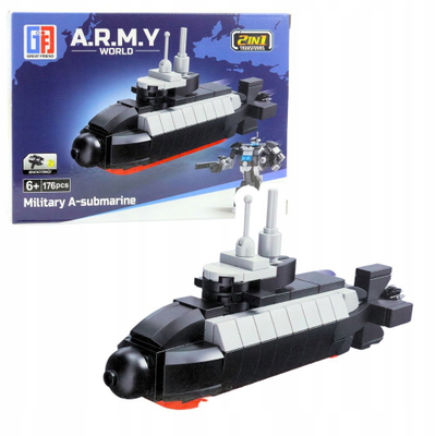 Lodra konstruktore Army Robot 2 në 1, mjet ushtarak, shumëpjesëshe, gri e zezë