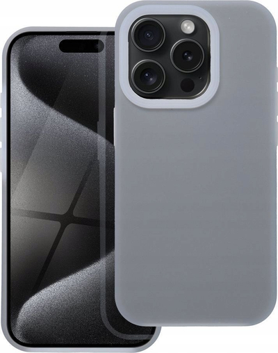 Mbulesë Candy Case për iPhone 16 Plus, silikoni, kundër gërvishtjeve, gri
