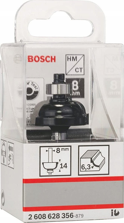 Freze profiluese Bosch 2608628356, diametër 28.5 mm, bosht 8 mm, metalike