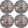 Set nënstaza tavoline Bertoni Round, 4 copë, 33 cm, me zemra