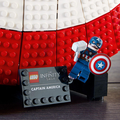 Set ndërtimi LEGO Marvel 76262 Mburoja e Captain America-s, 3128 copa, 47 cm, kuq-bardh-blu