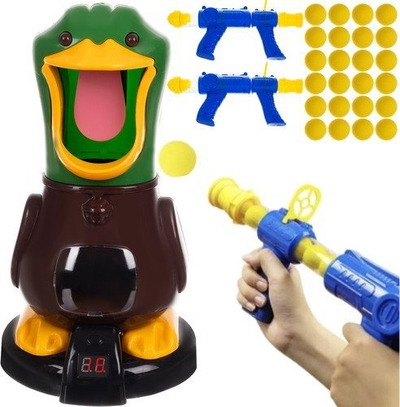 Loja me target Kruzzel Duck Goal Shooting 22959, me 2 armë, 24 toptha shkumë, shumëngjyrëshe