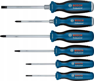 Set kaçavidash Bosch Professional 1600A02CV3, 6 copë, dorezë SoftGrip