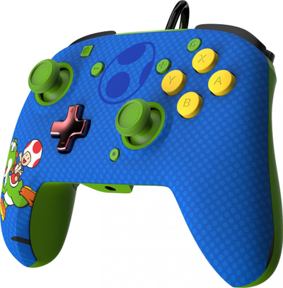 Kontroller PDP Rematch Mario & Yoshi, me kabllo, i kaltër / i gjelbër