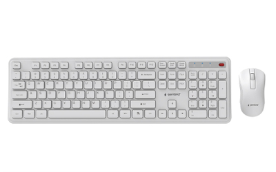 Set tastjere dhe mi Gembird Slim Pro Business KBS-WPS-01-W, wireless, layout US, i bardhë