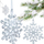 Ornament varëse Koopman Snowflake, akrilik kristal, 12cm, i tejdukshëm