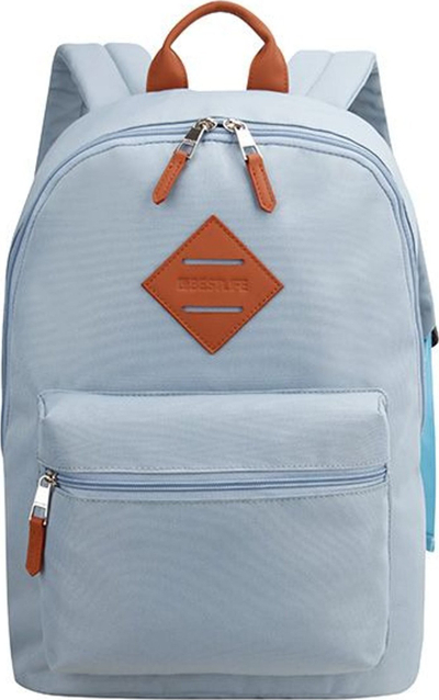 Çantë shpine Bestlife COL Cake, për laptop 15.6", poliester, gri