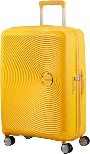 Куфер American Tourister SoundBox Medium, со проширување, 4 тркала, жолт