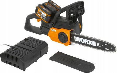 Sharrë zinxhiri me bateri Worx WG381E, 40V, shufër 30 cm, portokalli e zezë