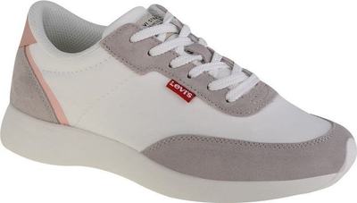 Atlete Levi's Greta, për goca, lëkurë dhe tekstil, të bardha gri rozë
