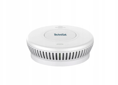 Detektor tymi TechniSat Smoke Sensor 2, me alarm zanor, lidhet me Tuya, i bardhë