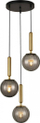 Llambadar tavani Netlighting Ravena, 3 drita, E27 LED, bronz i artë