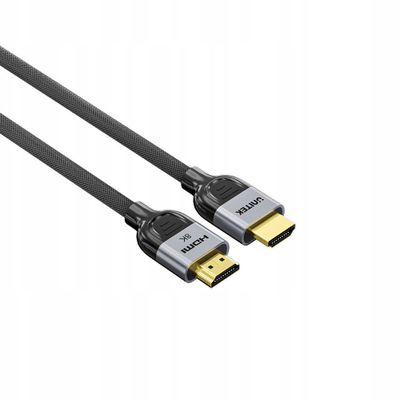 Kabllo HDMI Unitek LUX OPLOT 2.1, 5 m, 8K, antracit e zezë