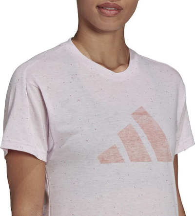 Bluzë sportive Adidas Winrs 3.0 Tee W, pambuk poliester, me mëngë të shkurtra, rozë