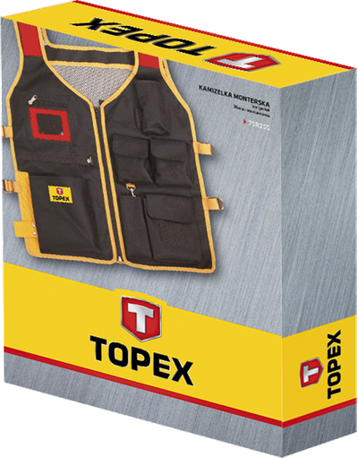 Jeletë pune Topex Fitters 79R255, 7 xhepa, material i ajrosshëm, e zezë