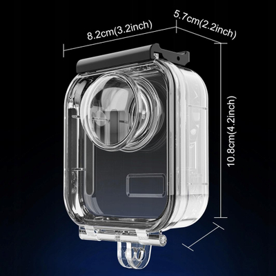 Kuti nënujore Puluz PU1098T për GoPro Max 2, rezistente deri 45m, transparente